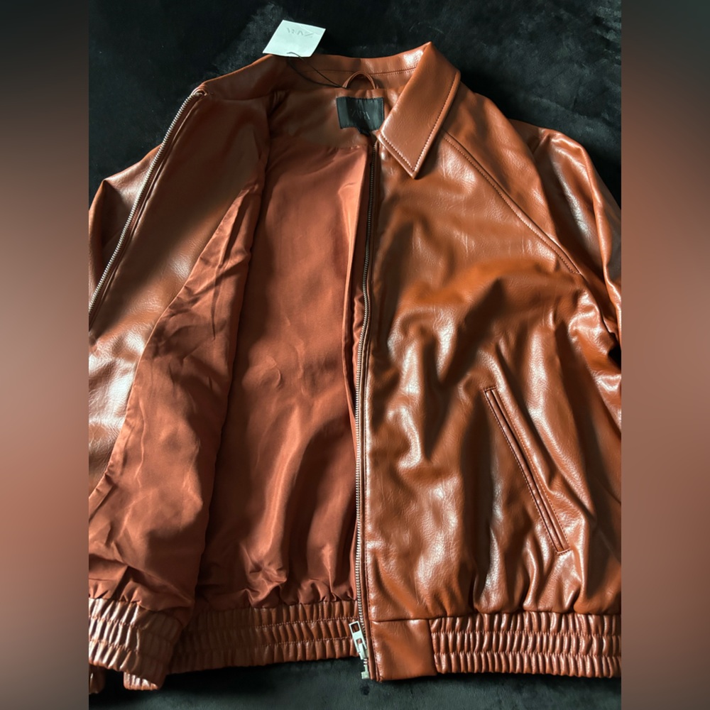 Zara Rust Leather Jacket